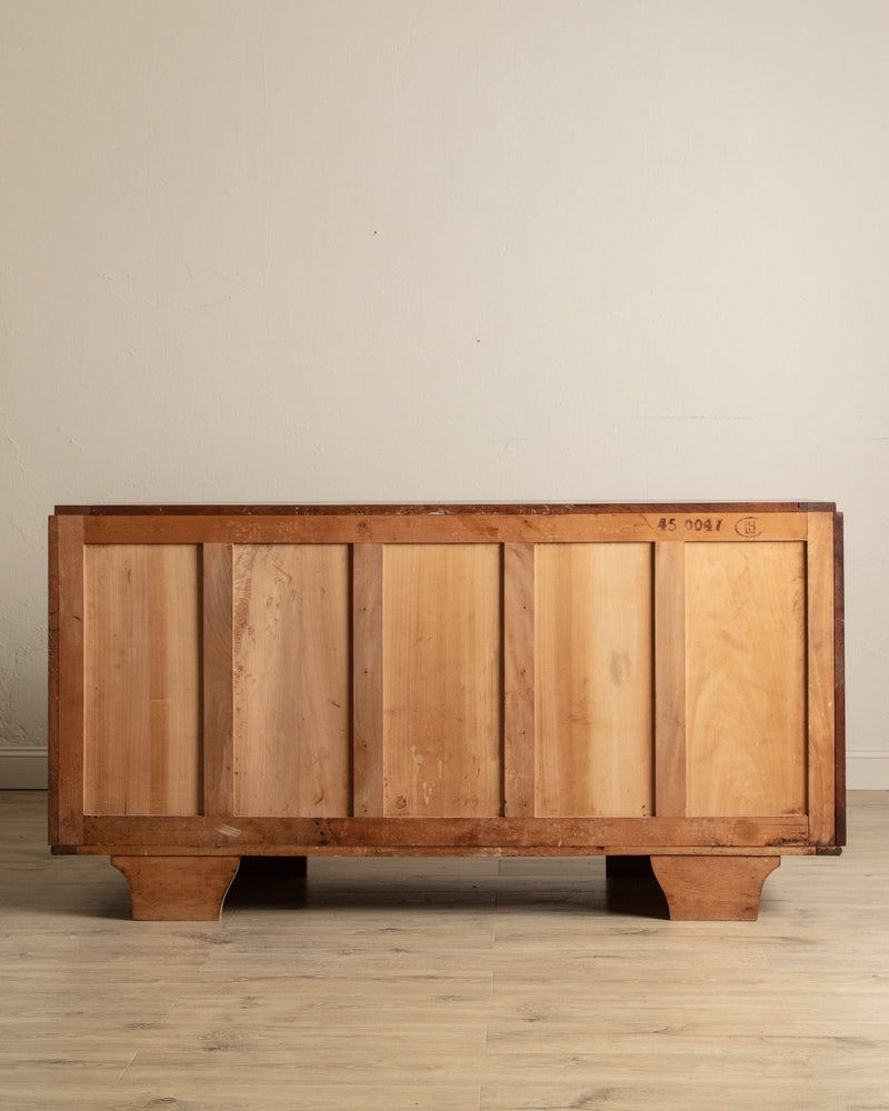 Oak Wave Front Sideboard Manner of Charles Dudouyt, France, 1940's - Lone Fox