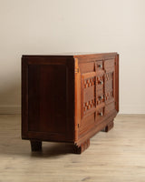Oak Wave Front Sideboard Manner of Charles Dudouyt, France, 1940's - Lone Fox