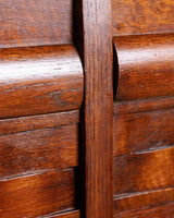 Oak Wave Front Sideboard Manner of Charles Dudouyt, France, 1940's - Lone Fox
