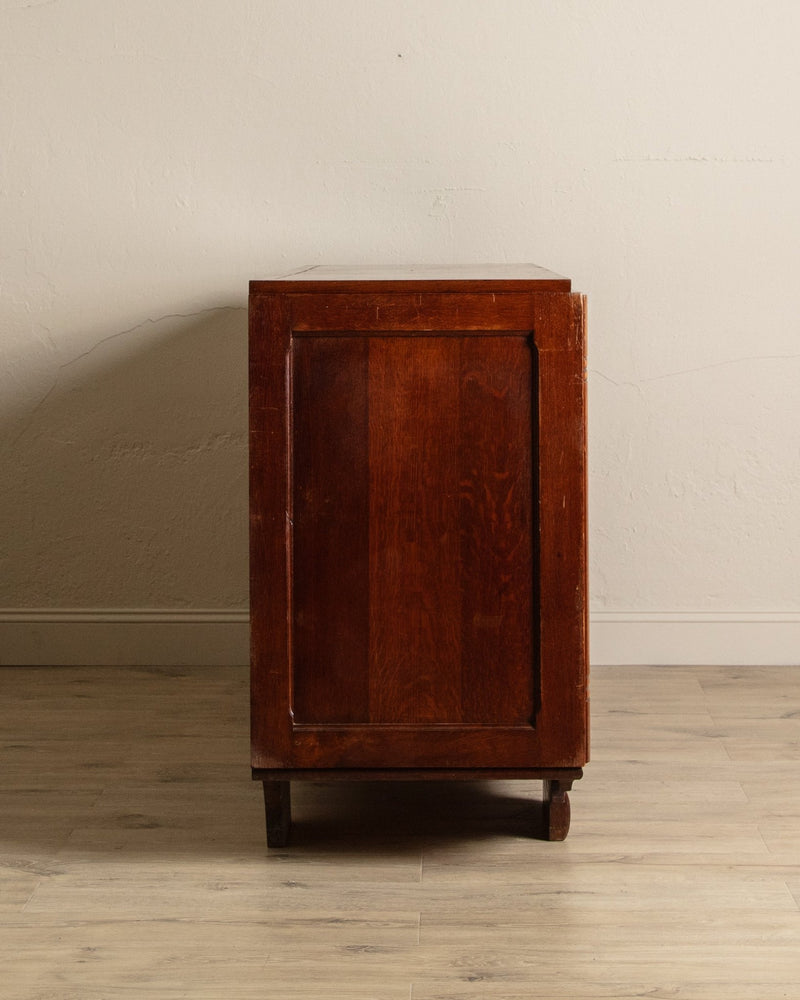Oak Wave Front Sideboard Manner of Charles Dudouyt, France, 1940's - Lone Fox