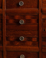 Oak Wave Front Sideboard Manner of Charles Dudouyt, France, 1940's - Lone Fox