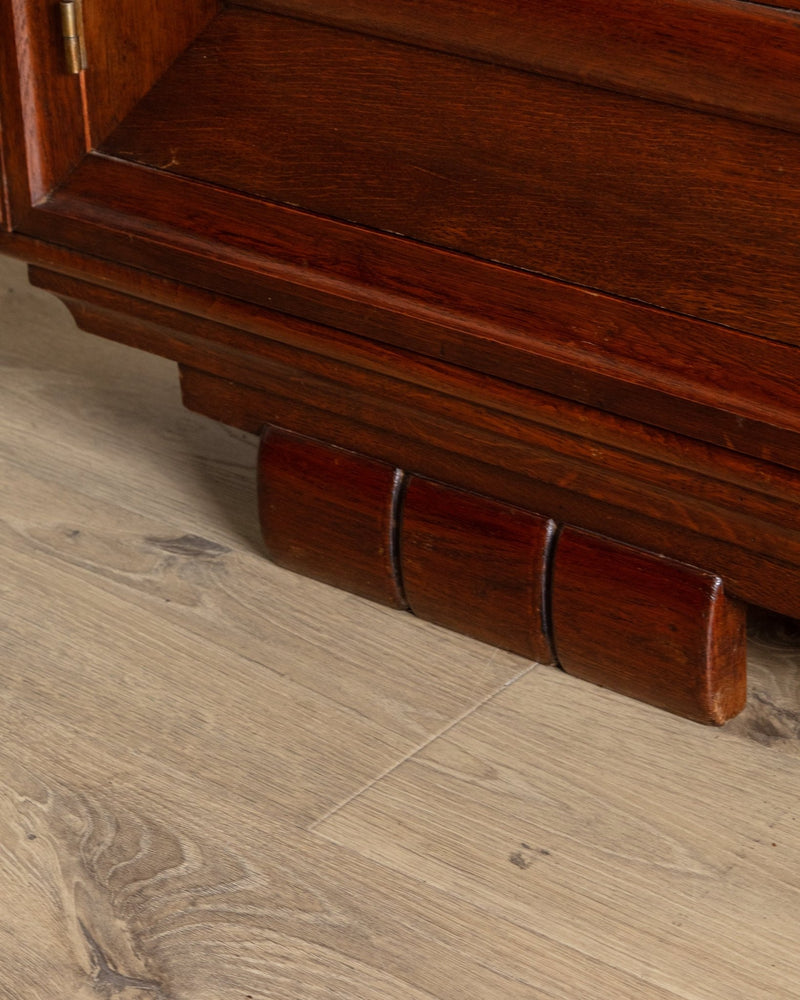 Oak Wave Front Sideboard Manner of Charles Dudouyt, France, 1940's - Lone Fox