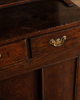 Oak Welsh Dresser w/ Plate Rack & Green Painted Backboard, England, 18th Century - Lone Fox