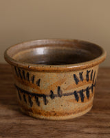 Ochre Painted Studio Pot, Signed - Lone Fox