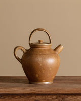Ochre Stoneware Gargoulette Pitcher, France, 1970s - Lone Fox