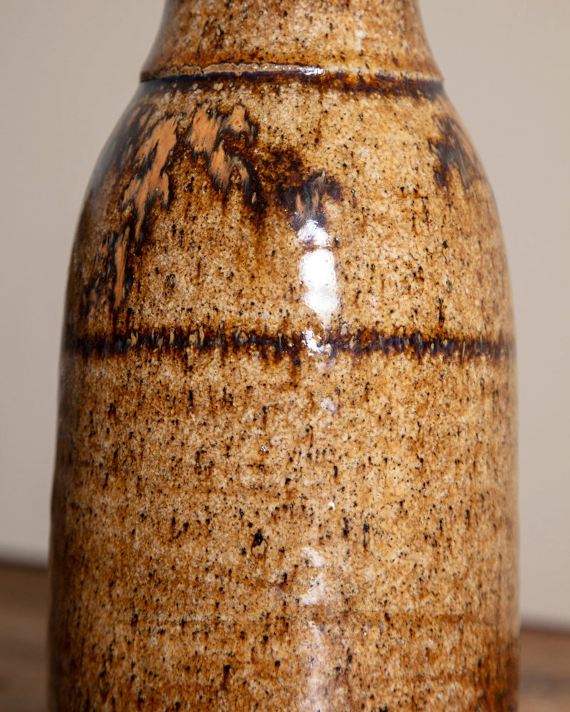 Ochre Studio Pottery Carafe w/ 8 Chalices, Signed - Lone Fox