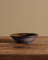 Oil Slick Glazed Studio Pottery Bowl, Signed - Lone Fox