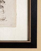 Old Master Cherub Sketch with Silk Mat, Circa 1650–1700 - Lone Fox