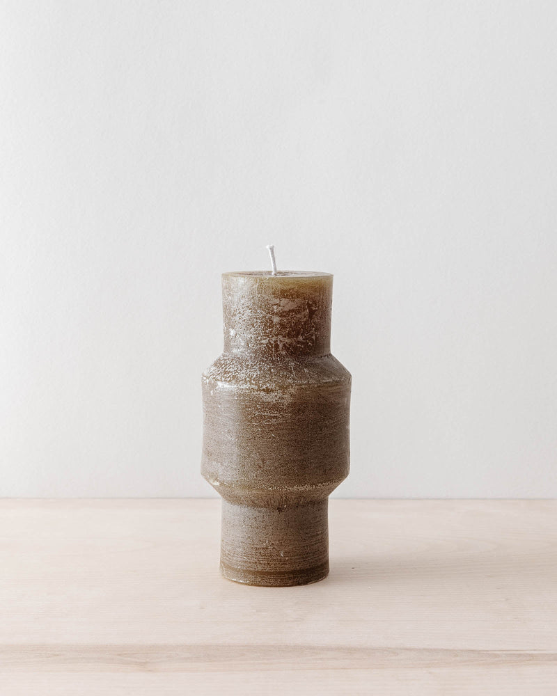 Olive Totem Pillar Candles - Lone Fox