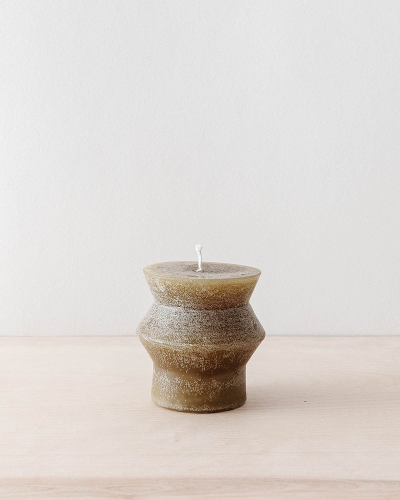 Olive Totem Pillar Candles - Lone Fox