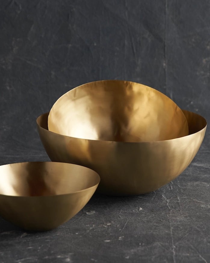 Organic Brass Serving / Decorative Bowls (Set of 3) - Lone Fox