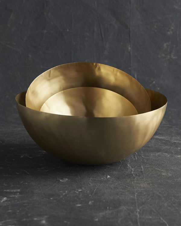 Organic Brass Serving / Decorative Bowls (Set of 3) - Lone Fox