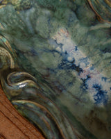 Organic Footed Studio Pottery Tray, Signed - Lone Fox