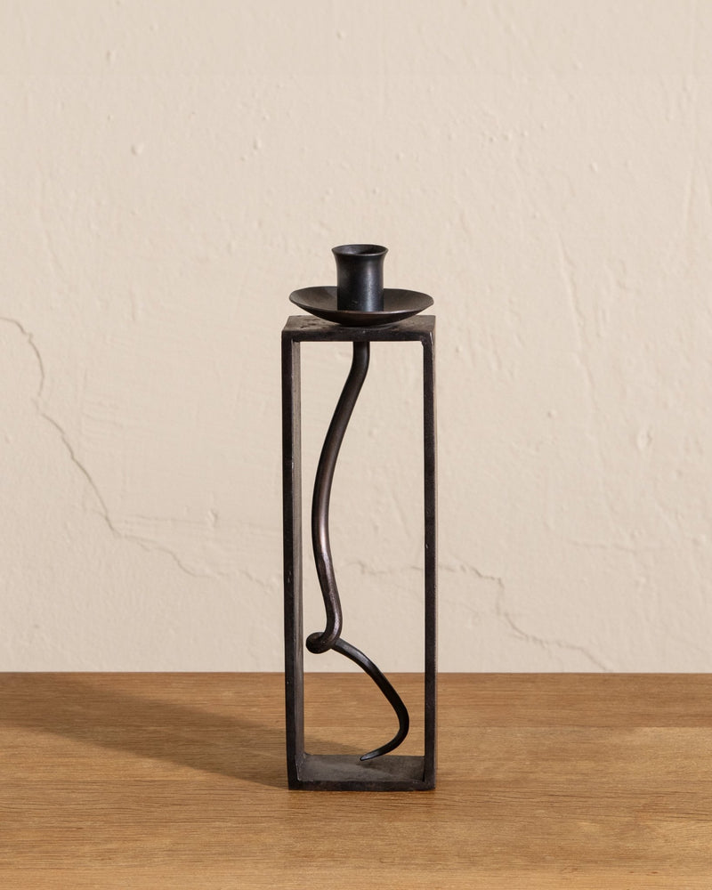 Organic Hand Wrought Iron Candle Holder - Lone Fox
