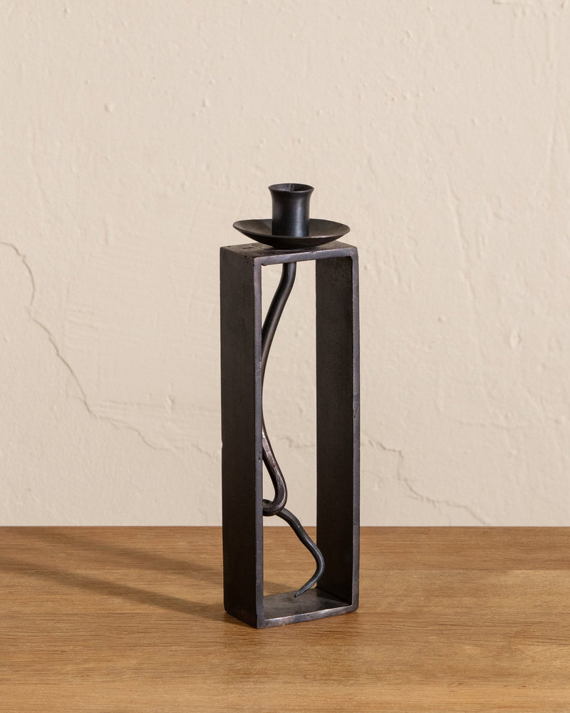 Organic Hand Wrought Iron Candle Holder - Lone Fox