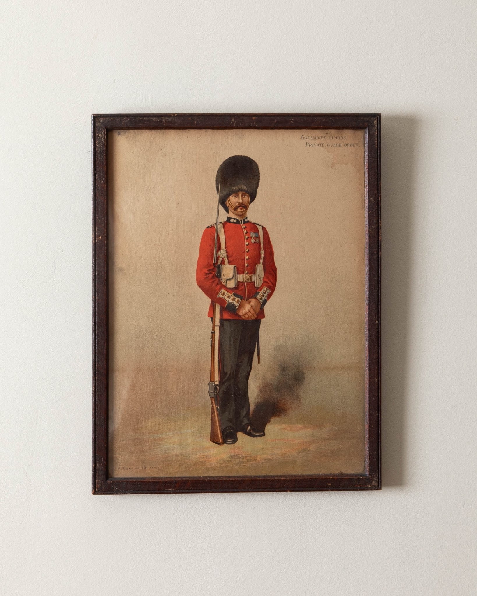 Original Grenadier Guards Chromolithograph, France, 19th Century - Lone Fox