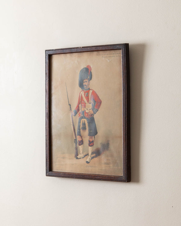 Original Royal Highlanders Chromolithograph, France, 19th Century - Lone Fox