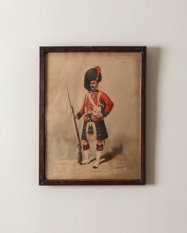 Original Royal Highlanders Chromolithograph, France, 19th Century - Lone Fox