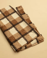 Otto Plaid Scallop Edge Sherpa Throw - Lone Fox
