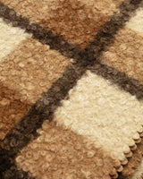 Otto Plaid Scallop Edge Sherpa Throw - Lone Fox