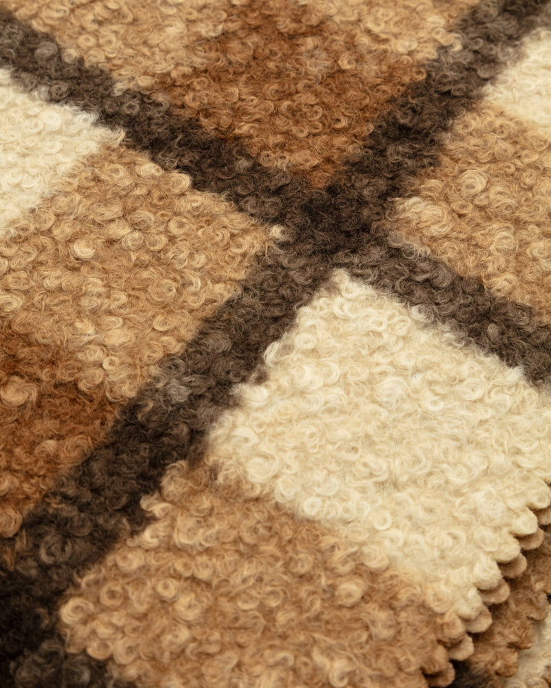 Otto Plaid Scallop Edge Sherpa Throw - Lone Fox