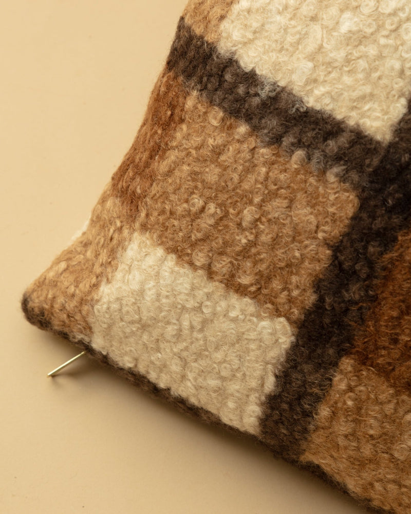 Otto Plaid Sherpa Pillow - Lone Fox