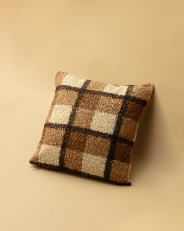 Otto Plaid Sherpa Pillow - Lone Fox