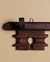 Oversized Carved Wooden Key Wall Hook, France, 1970's - Lone Fox
