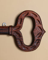 Oversized Carved Wooden Key Wall Hook, France, 1970's - Lone Fox