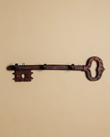 Oversized Carved Wooden Key Wall Hook, France, 1970's - Lone Fox