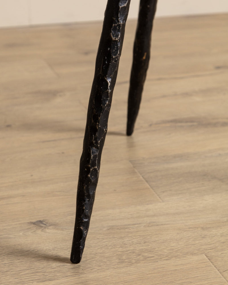 Oversized Hammered Metal Tripod Floor Lamp, 1970's - Lone Fox