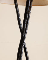 Oversized Hammered Metal Tripod Floor Lamp, 1970's - Lone Fox