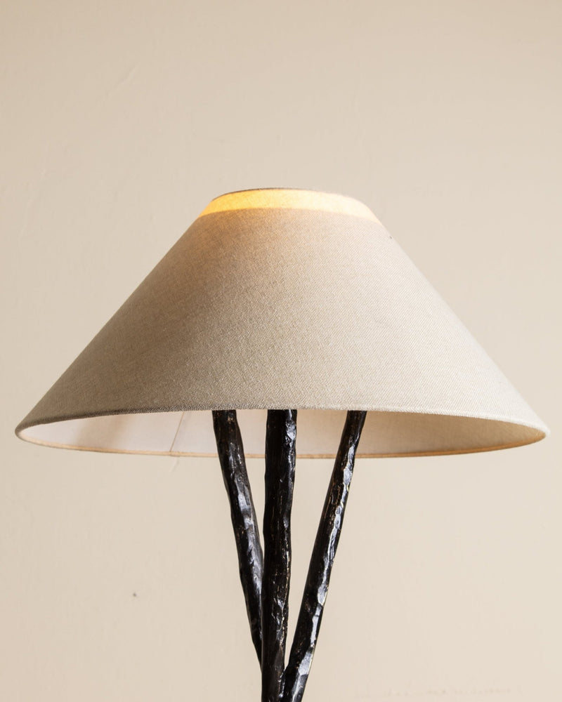 Oversized Hammered Metal Tripod Floor Lamp, 1970's - Lone Fox