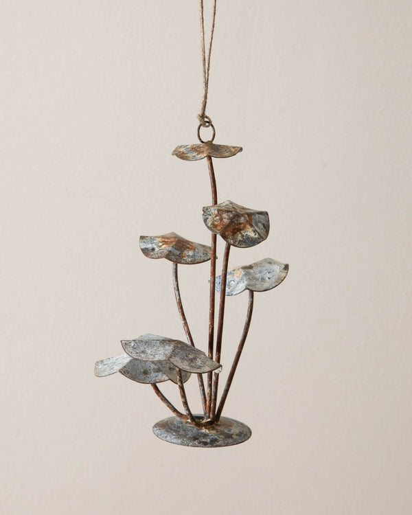 Oxidized Metal Mushroom Ornament - Lone Fox