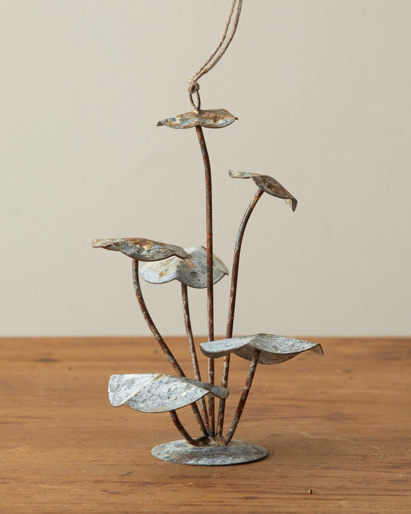 Oxidized Metal Mushroom Ornament - Lone Fox