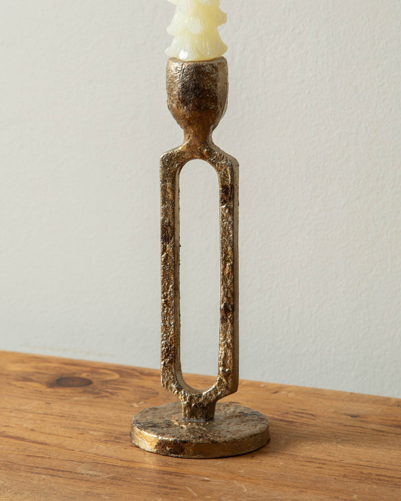 Oxidized Metal Taper Holder - Lone Fox