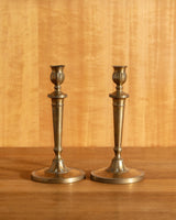 Paid of 19th Century Brass Candleholders, France, 1850's - Lone Fox