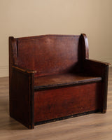 Painted Pine Hall Bench, Sweden, 1920's - Lone Fox