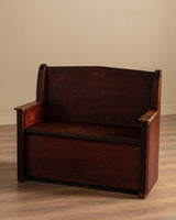 Painted Pine Hall Bench, Sweden, 1920's - Lone Fox