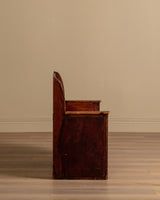Painted Pine Hall Bench, Sweden, 1920's - Lone Fox
