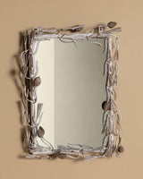 Painted Tole Pine Branch and Pinecone Mirror, France, Mid 20th Century - Lone Fox