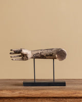 Painted Wood Hand Fragment on Stand - Lone Fox