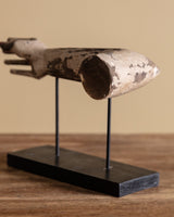 Painted Wood Hand Fragment on Stand - Lone Fox