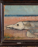 Painterly Fish Still Life Oil Painting by Giovanni Omiccioli, Italy, 1950s - Lone Fox