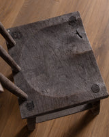 Pair of Aged Wood Chairs - Lone Fox