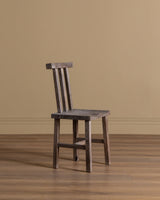 Pair of Aged Wood Chairs - Lone Fox