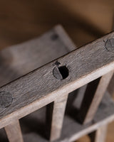 Pair of Aged Wood Chairs - Lone Fox