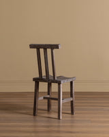 Pair of Aged Wood Chairs - Lone Fox