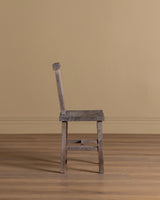 Pair of Aged Wood Chairs - Lone Fox