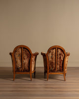 Pair of Art Deco Lounge Chairs Manner of Paul Follot, France, 1935 - Lone Fox